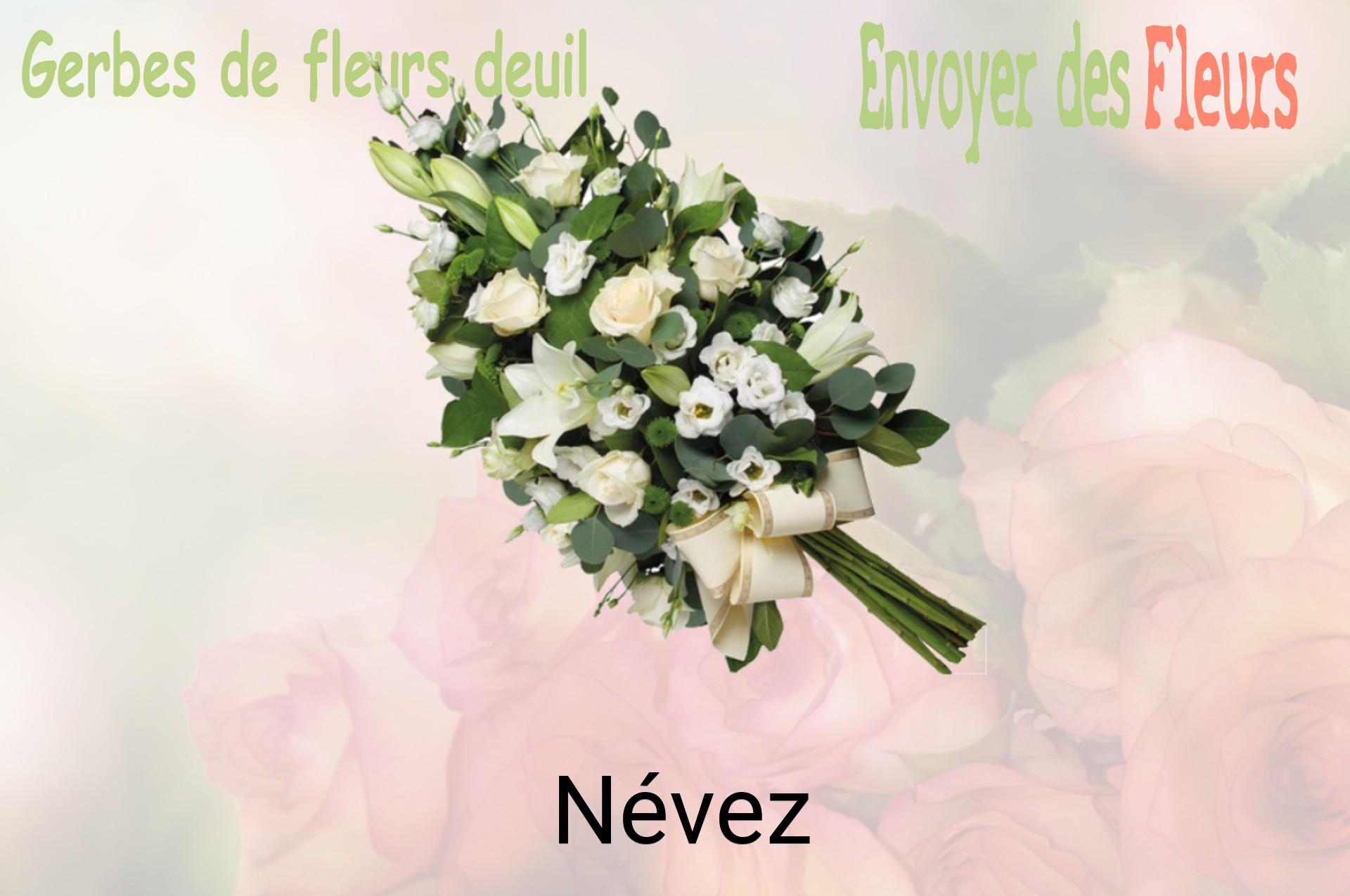 Gerbe de fleurs de deuil livrée à Névez